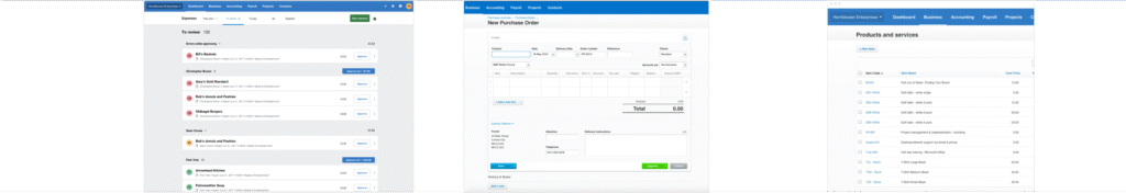 Xero dashboard screenshot showing business overview