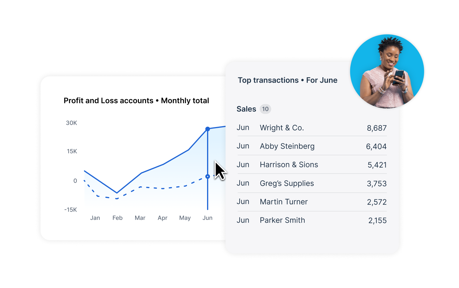 Xero reporting screen